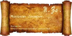 Muntean Zsombor névjegykártya